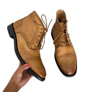 La Milano Black Brown Patent Chukka Men's Boots Size 10.5